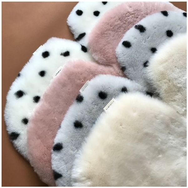 Snuggler® Sheepskin Stroller Liner - Fixed Harness - Dalmatian