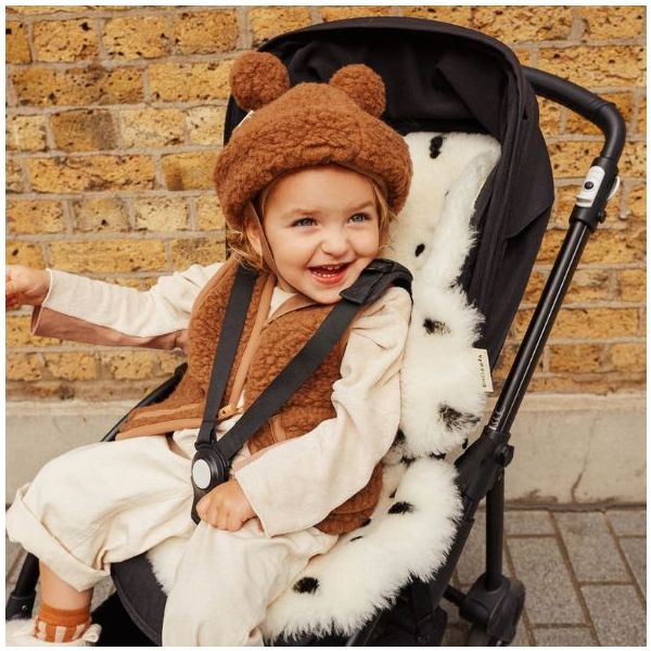 Snuggler® Sheepskin Stroller Liner - Fixed Harness - Dalmatian