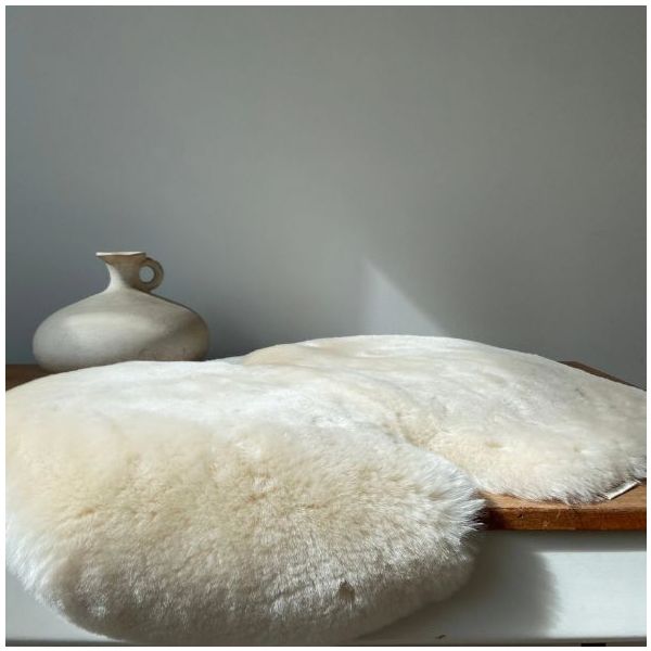 Snuggler® Sheepskin Stroller Liner - Fixed Harness - Milk
