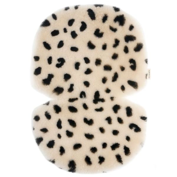 Assise de poussette en peau de mouton Snuggler® - Harnais amovible - Léopard Peanut