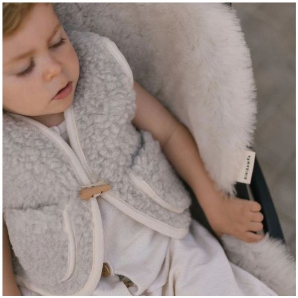 Snuggler® Sheepskin Stroller Liner - Detachable Harness - Moon