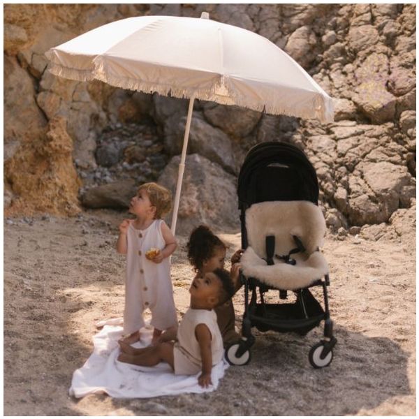 Assise de poussette en peau de mouton Snuggler® - Harnais amovible - Peanut