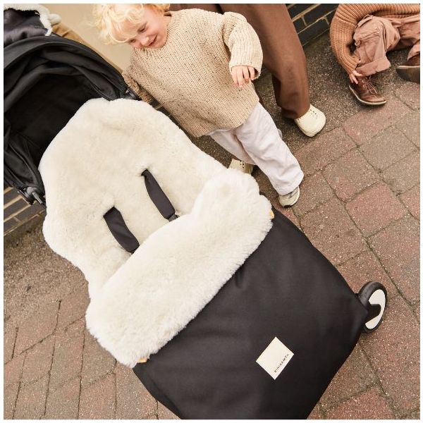 Chancelière en peau de mouton Puffmuff® - Harnais amovible - Moon