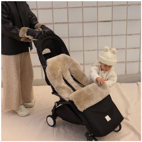 Chancelière universelle en peau de mouton Puffmuff® - Toast