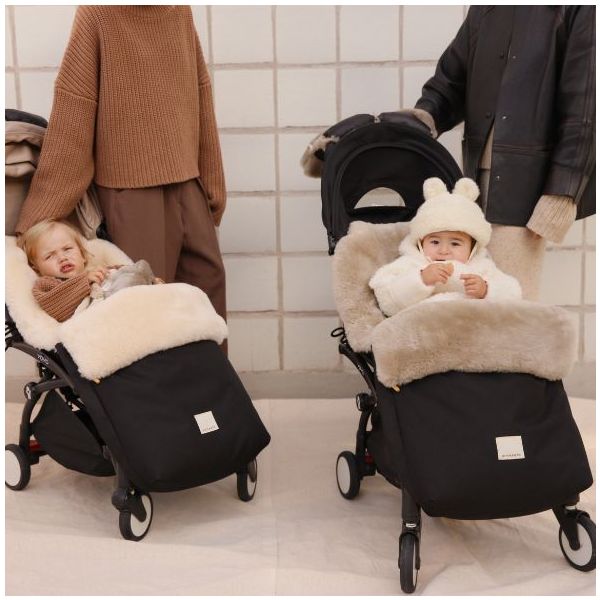 Chancelière universelle en peau de mouton Puffmuff® - Toast