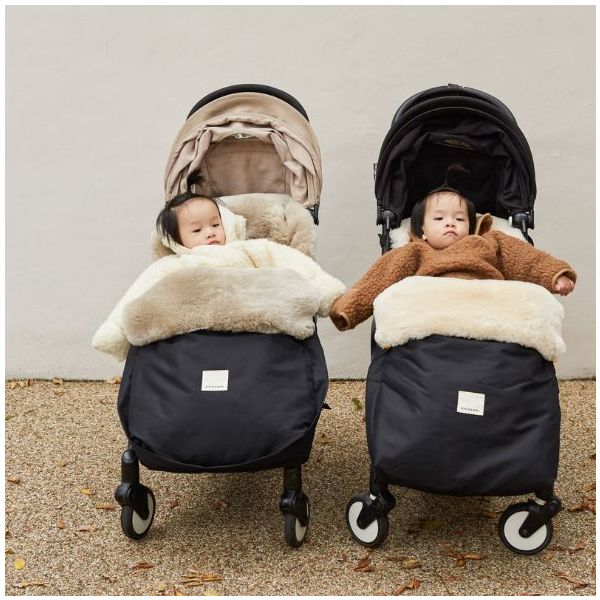 Chancelière universelle en peau de mouton Puffmuff® - Toast