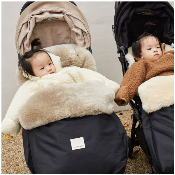 Chancelière universelle en peau de mouton Puffmuff® - Toast