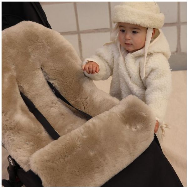 Chancelière universelle en peau de mouton Puffmuff® - Toast