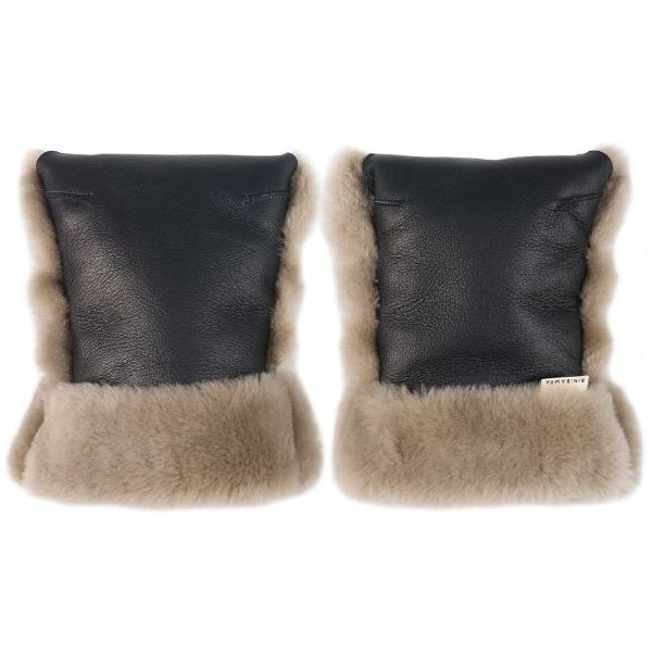 Coated Sheepskin Buggy Mittens - Toast