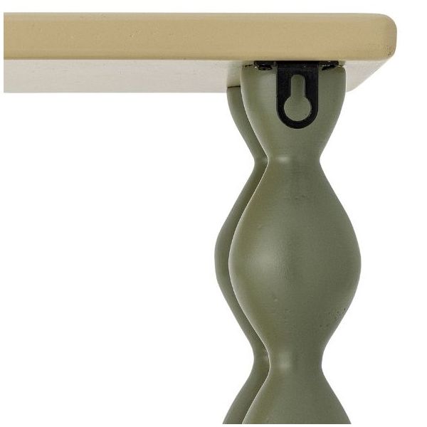 Wandregal aus Holz Bibiola - 80 cm - Beige / Grün