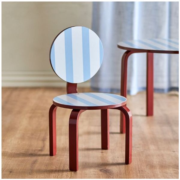 Chaise enfant Liova - Bordeaux / Bleu Ciel