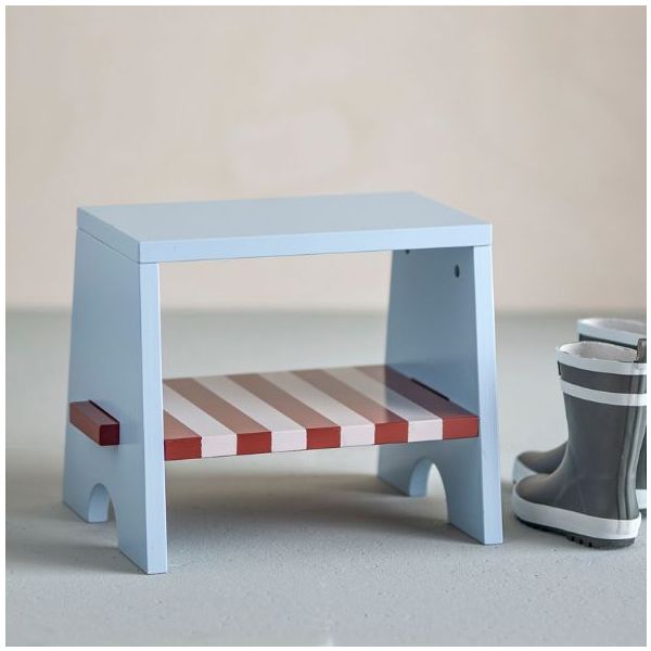 Tabouret enfant Liova - Bordeaux / Bleu Ciel