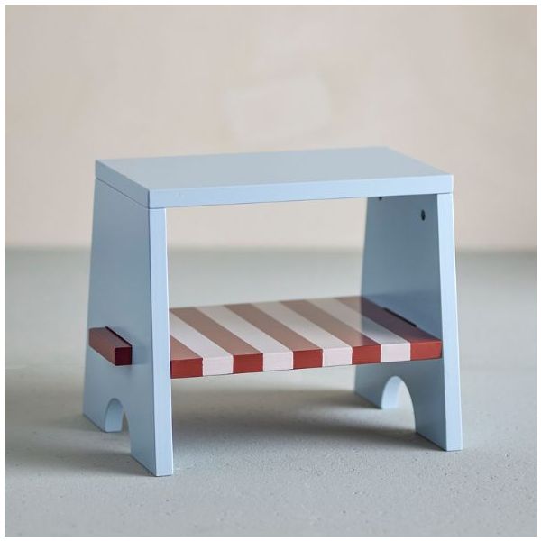 Tabouret enfant Liova - Bordeaux / Bleu Ciel