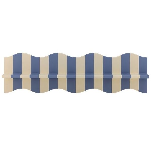 Étagère murale en bois Bubbi - Bleu / Beige