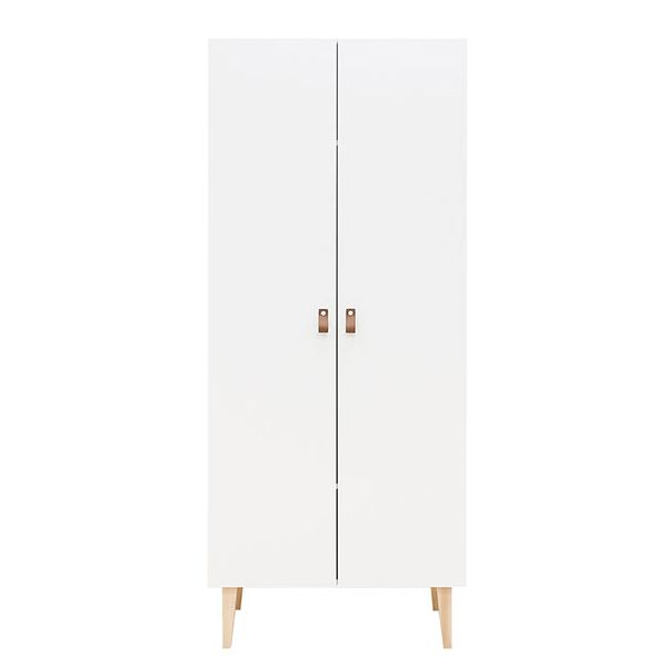 2 doors Wardrobe Indy - White/natural