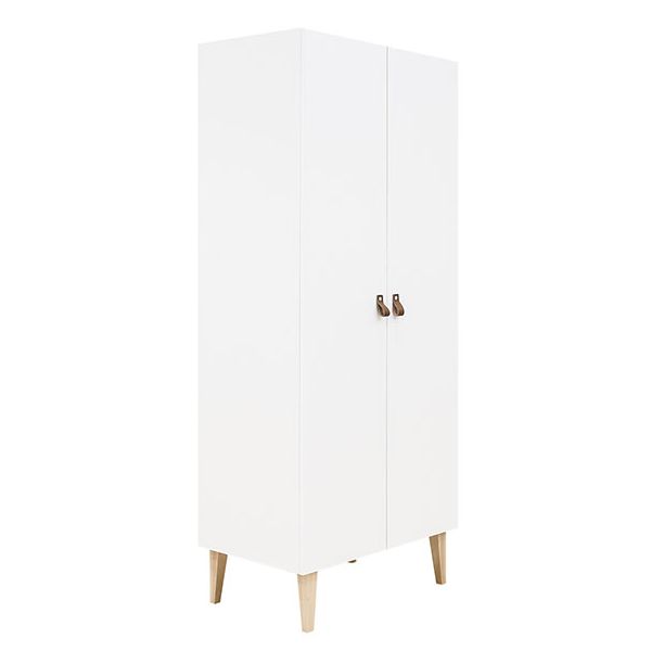 2 doors Wardrobe Indy - White/natural