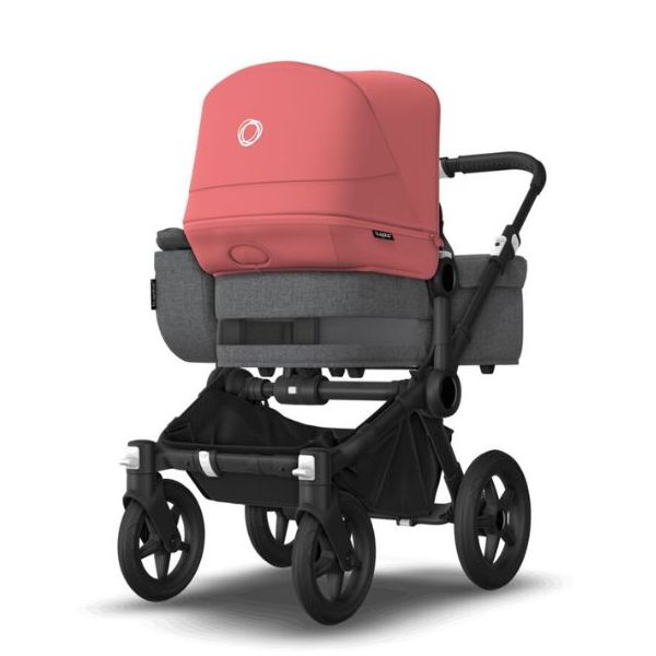 Poussette Naissance et 2e âge Donkey 5 Mono - Noir / Gris Chiné - Couleur de capote au choix