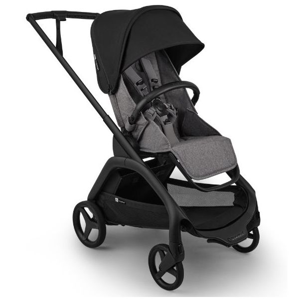 Poussette 2e âge Dragonfly Plus - Noir / Gris Chiné - Couleur de capote au choix