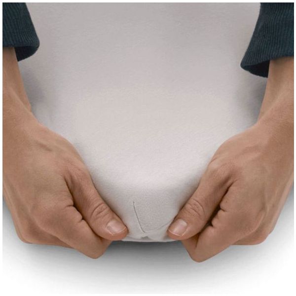 Drap housse en coton Stardust - Blanc Minéral