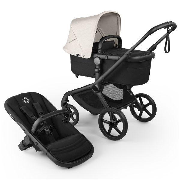 Poussette Naissance et 2e âge Fox 5 Renew - Noir / Blanc Brume