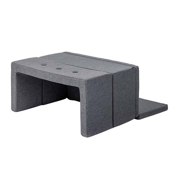 Matelas Pliable Carré - Gris Foncé / Gris