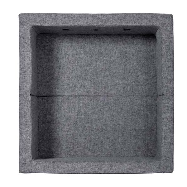 Matelas Pliable Carré - Gris Foncé / Gris