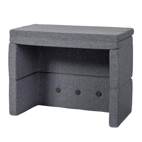 Matelas Pliable Carré - Gris Foncé / Gris