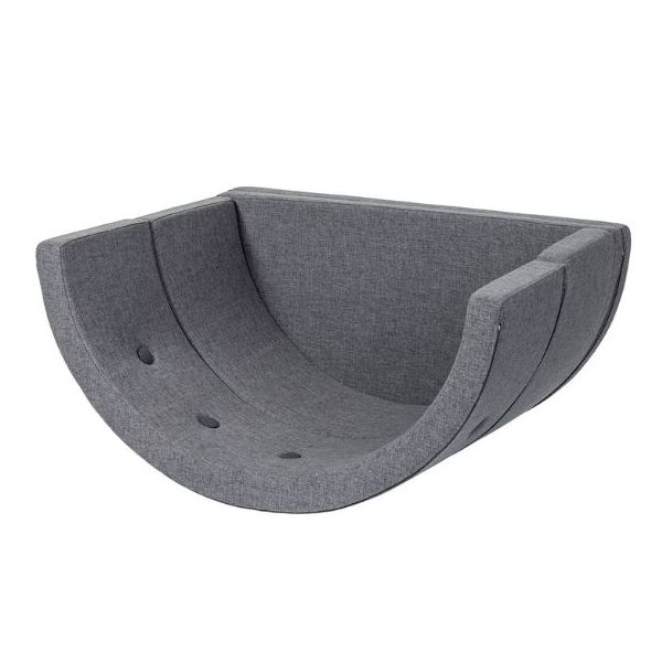 Matelas Pliable Rond - Gris Foncé / Gris