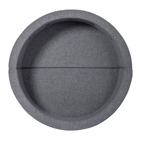 Matelas Pliable Rond - Gris Foncé / Gris