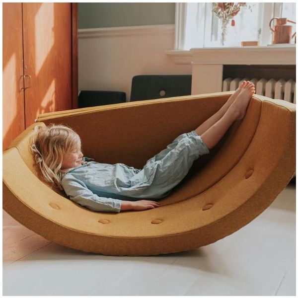 Matelas Pliable Rond - Moutarde / Moutarde