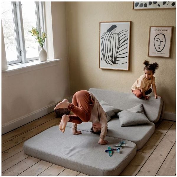 Sofa 3F (120 cm) - Grey / Grey