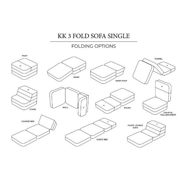 Sofa 3F Simple Soft (70 cm) - Moutarde / Moutarde