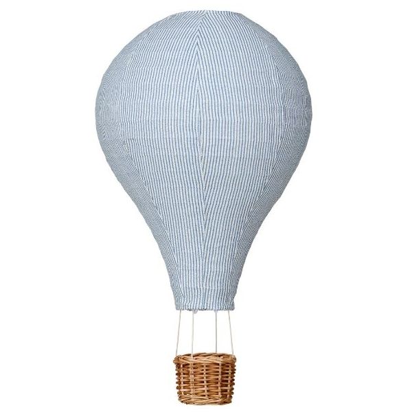 Abat-jour Montgolfière - Rayures Bleu