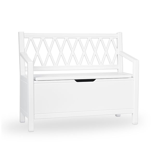 Banc de rangement Harlequin - Blanc