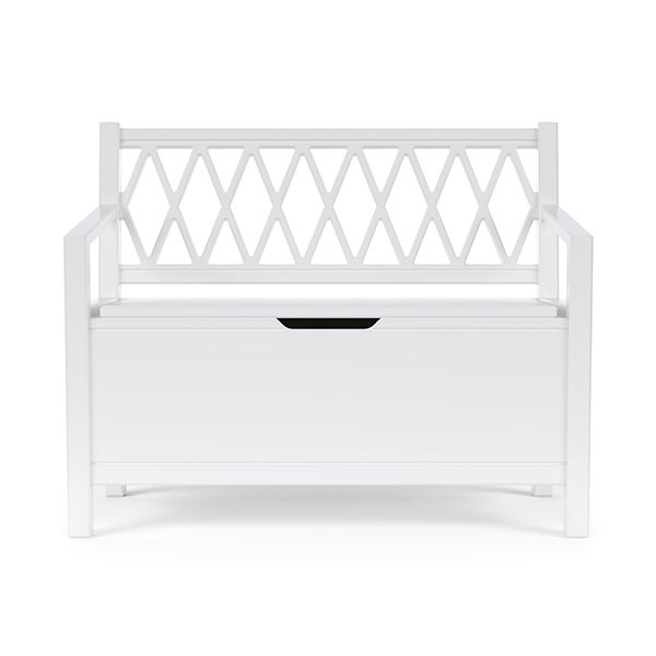 Banc de rangement Harlequin - Blanc