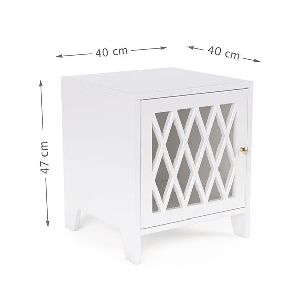 Table de chevet Harlequin - Blanc