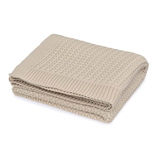 Couverture bébé en tricot Harper - Latte