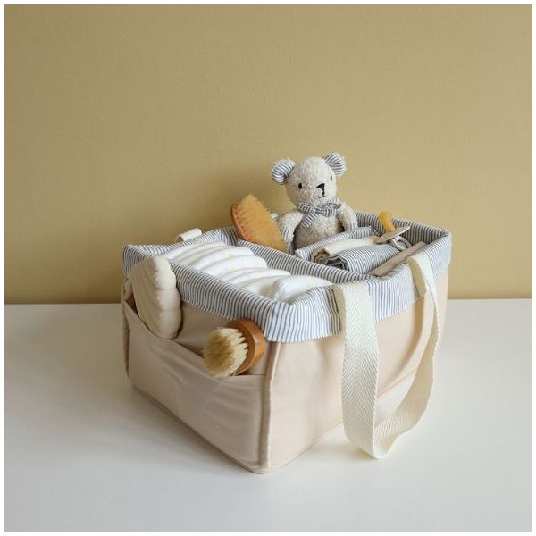 Panier organisateur de couches - Rayures Bleu