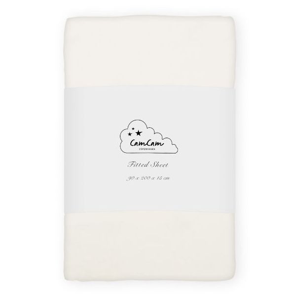 Drap Housse 90 x 200 cm - Blanc Cassé