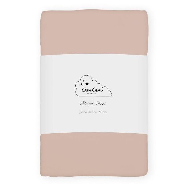 Drap Housse 90 x 200 cm - Rose Poudré