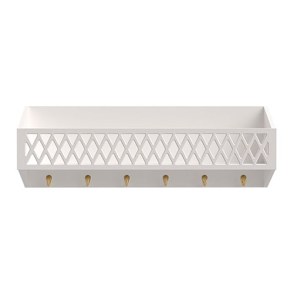 Etagère Harlequin avec patères - Blanc