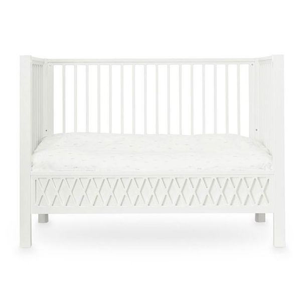 Lit bébé Harlequin 60 x 120 cm - Blanc