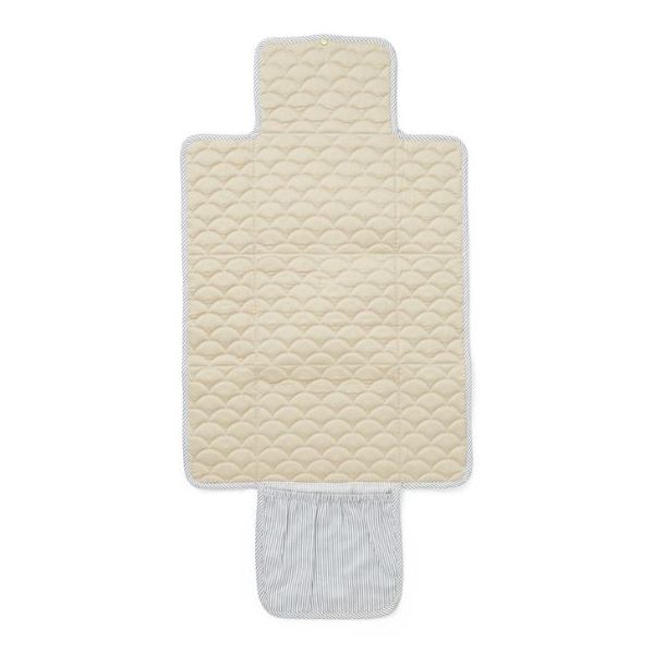Matelas à langer de voyage matelassé - Rayures Bleu
