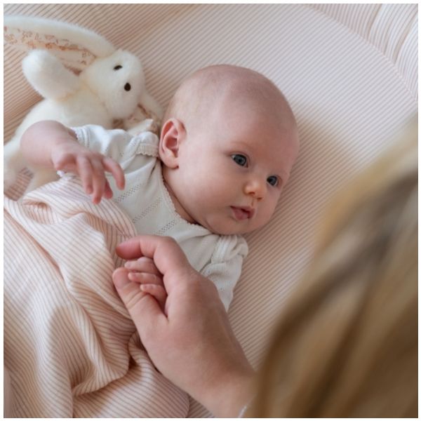 Nid de bébé - Rayures Rose