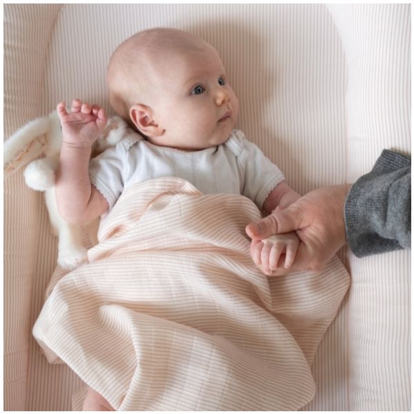 Nid de bébé - Rayures Rose