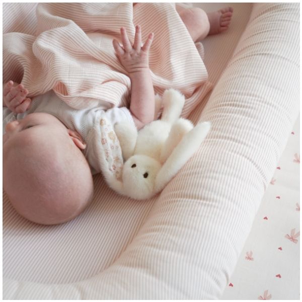 Nid de bébé - Rayures Rose