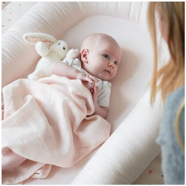 Nid de bébé - Rayures Rose