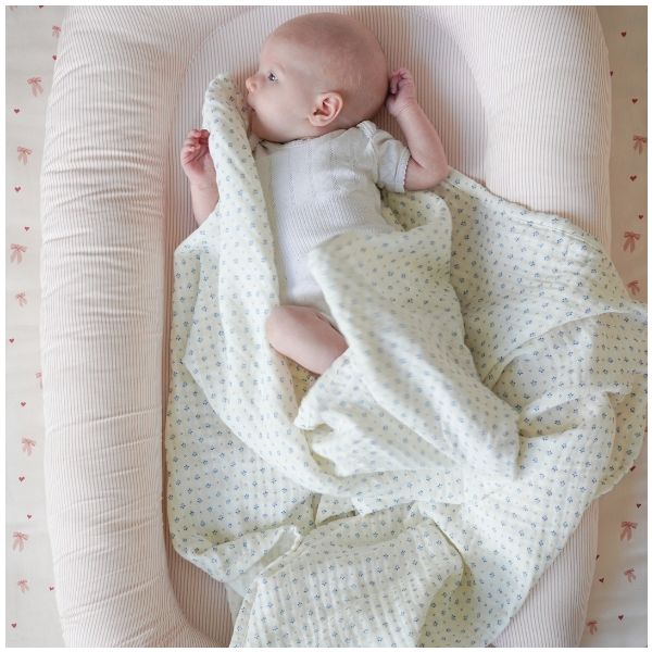 Nid de bébé - Rayures Rose