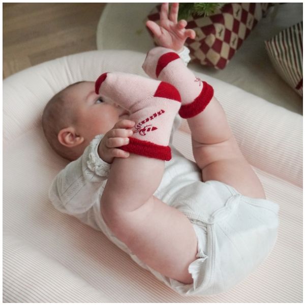 Nid de bébé - Rayures Rose