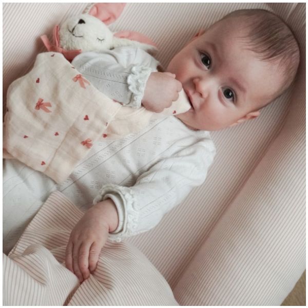 Nid de bébé - Rayures Rose